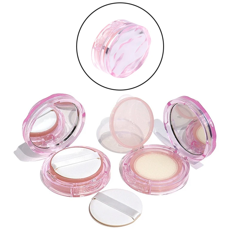 Caja de esponjas con cojín de aire vacío, base portátil, caja DIY con espejo, crema Bb, estuche para cosméticos, contenedor con esponja, herramientas de maquillaje, 1 ud.