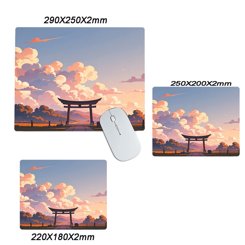 Landscape Art series mini gaming mouse pad Rubber non-slip table mat advanced locking process durable ultra HD printing