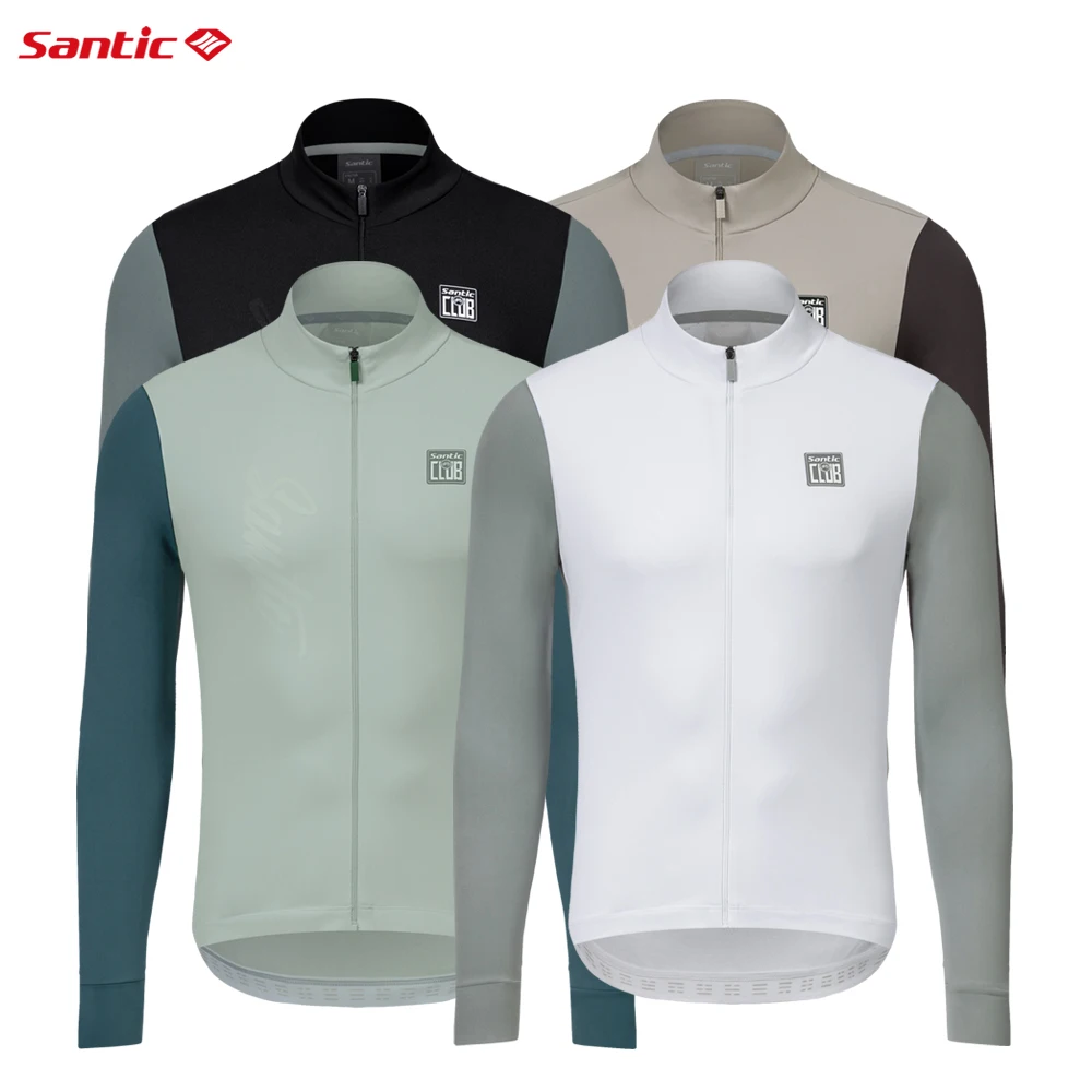 Santic Winter Men Cycling jackets Long Sleeves  Fleece Keep Warm Road Bike Tops MTB Jerseys Jackets Asian Size