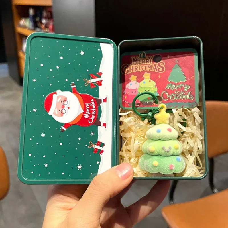 New Flocked Christmas Tree Keychain Creative Cute Christmas Tree Pendant Christmas Small Gift Christmas Decoration Cute Keychain