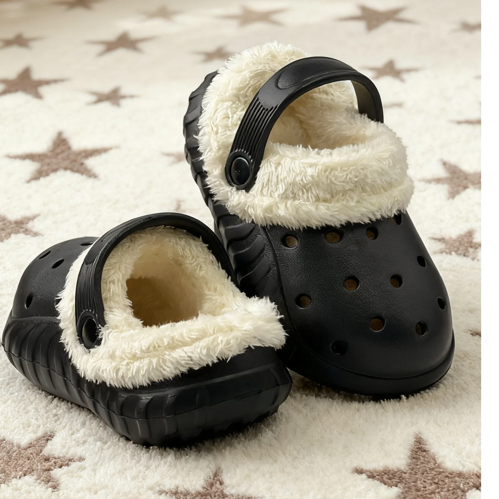 

Новые теплые хлопковые туфли для девочек, детские туфли с дырочками, съемная внутренняя подкладка, флисовые осенние и зимние хлопковые тапочки.