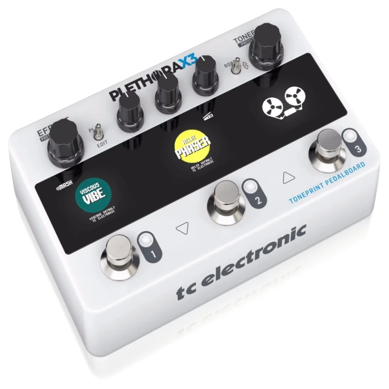 Tc Electronic Plethora X3 Compact Toneprint Integrated Effects Pedal With 75 Toneprint Slots Per Effect And 3 Mash Footswitches