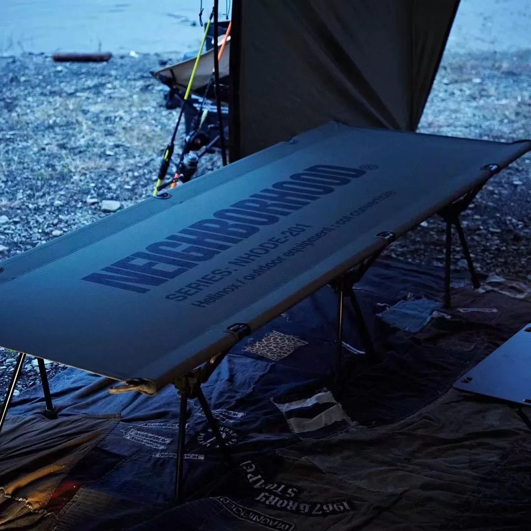 NBHD-Lit de camping pliable à cadre en aluminium, Lit de camp extérieur