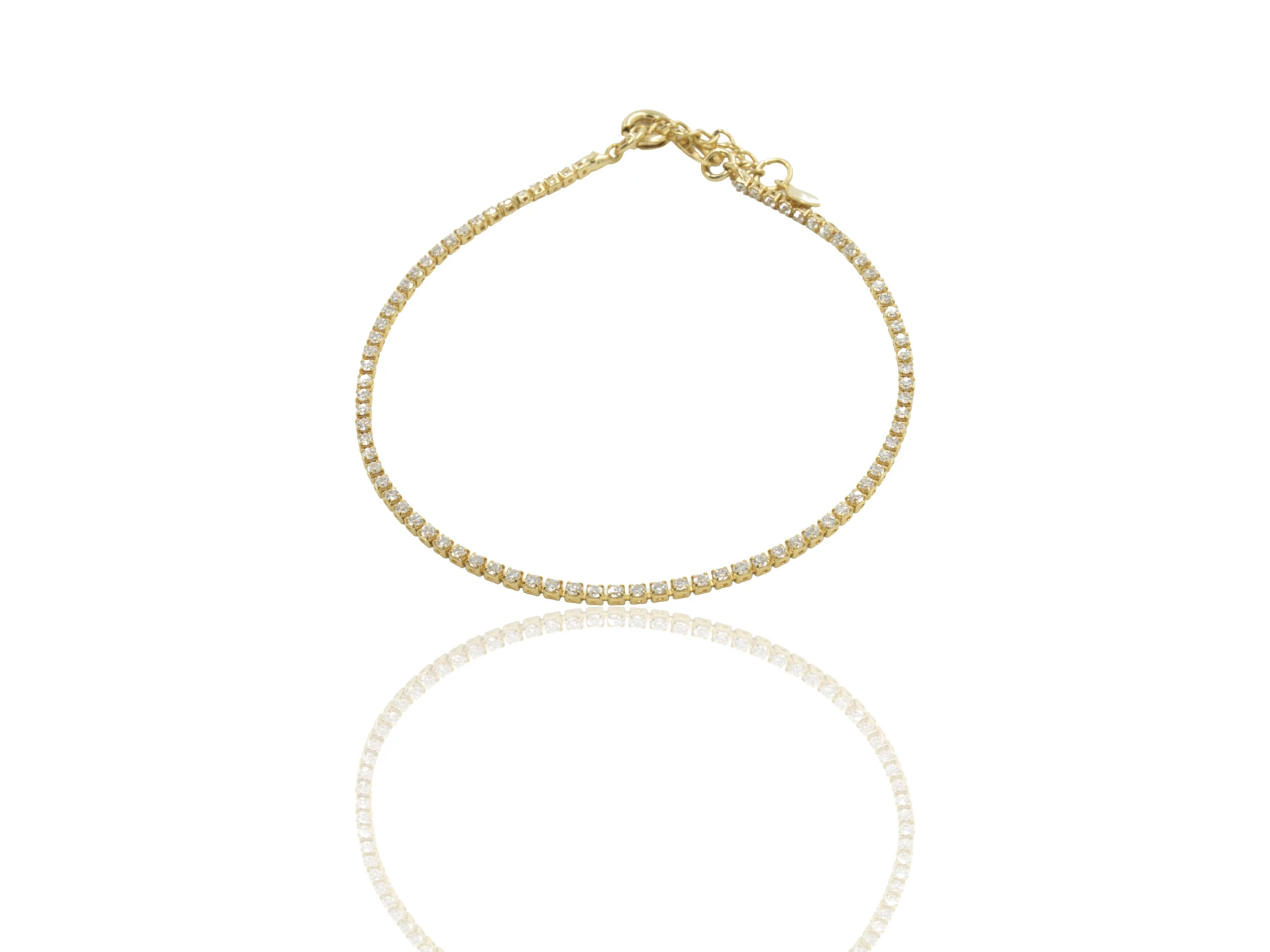 Golden thin Riviera bracelet