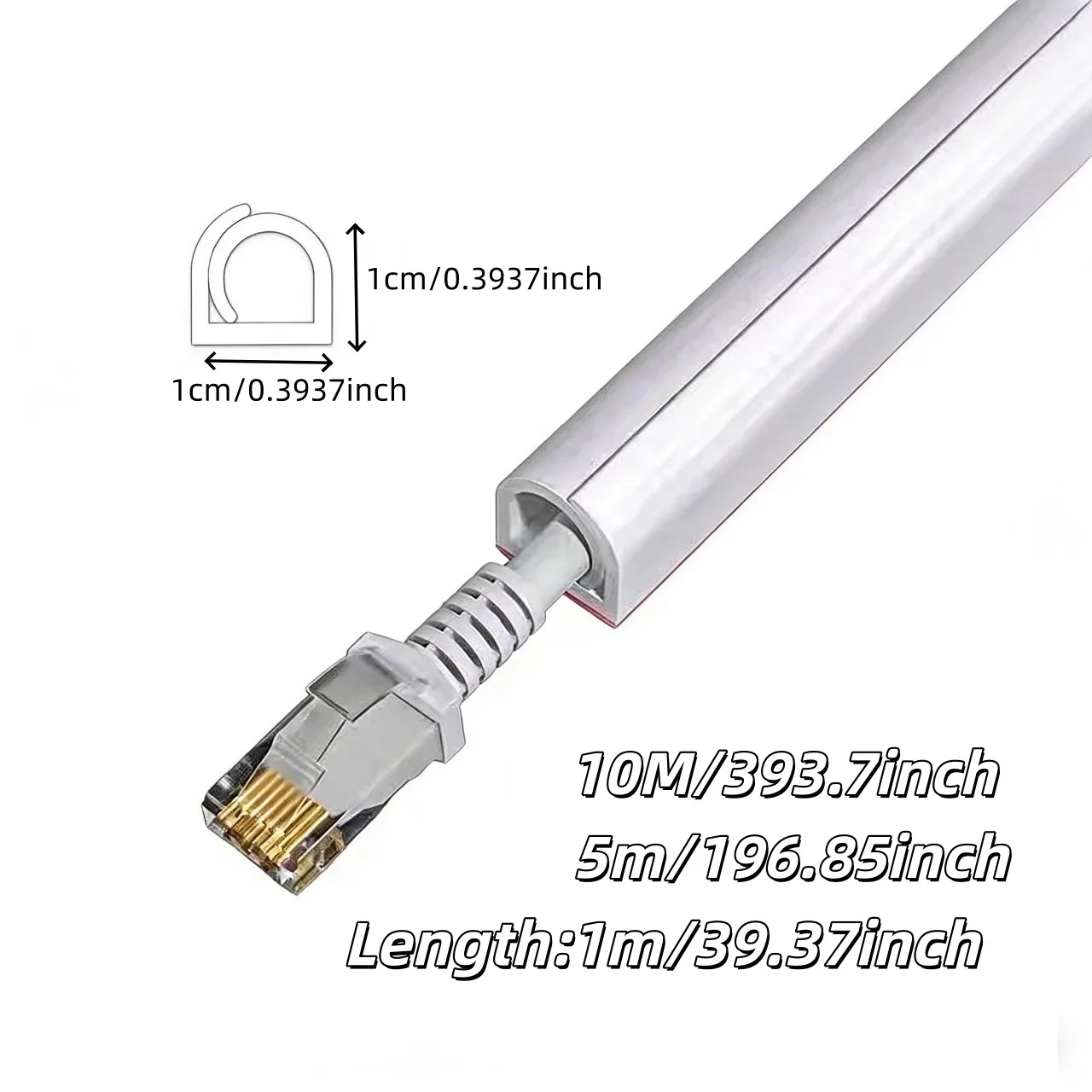 10/5/1m Adhesive Cable Cover Protector PVC Cable Raceway Wire Protection Strip Anti-Step Cord  Protector