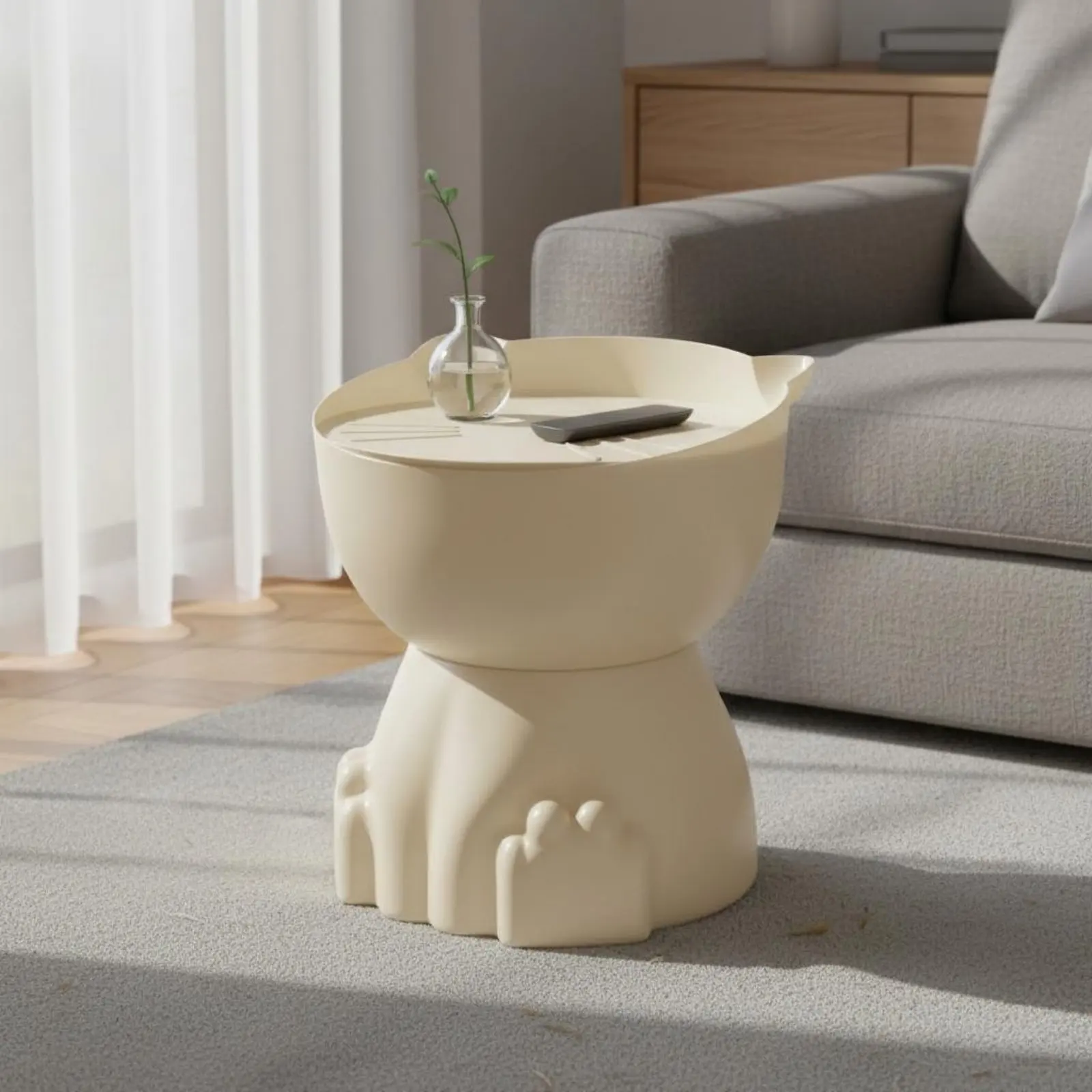 

Декоративный прикроватный столик Cream Design, компактный, круглый, с устойчивой основой и закругленными краями, для детской комнаты, спальни