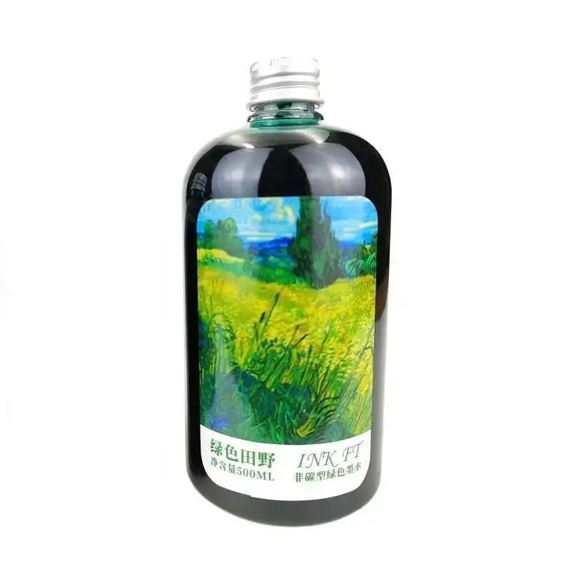 Oramile-カーボンフリーの大きなインクボトル,焦げ付き防止,万年筆の詰め替え,黒,赤,青,500ml