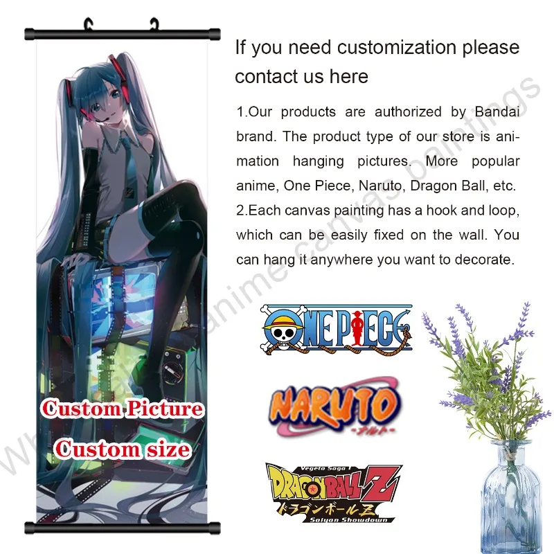 170CM Hatsune Miku Poster Wall Picture Figure Hanging Painting Office Home Decor Toys Anime Silk Cloth Wall Hanging Painting