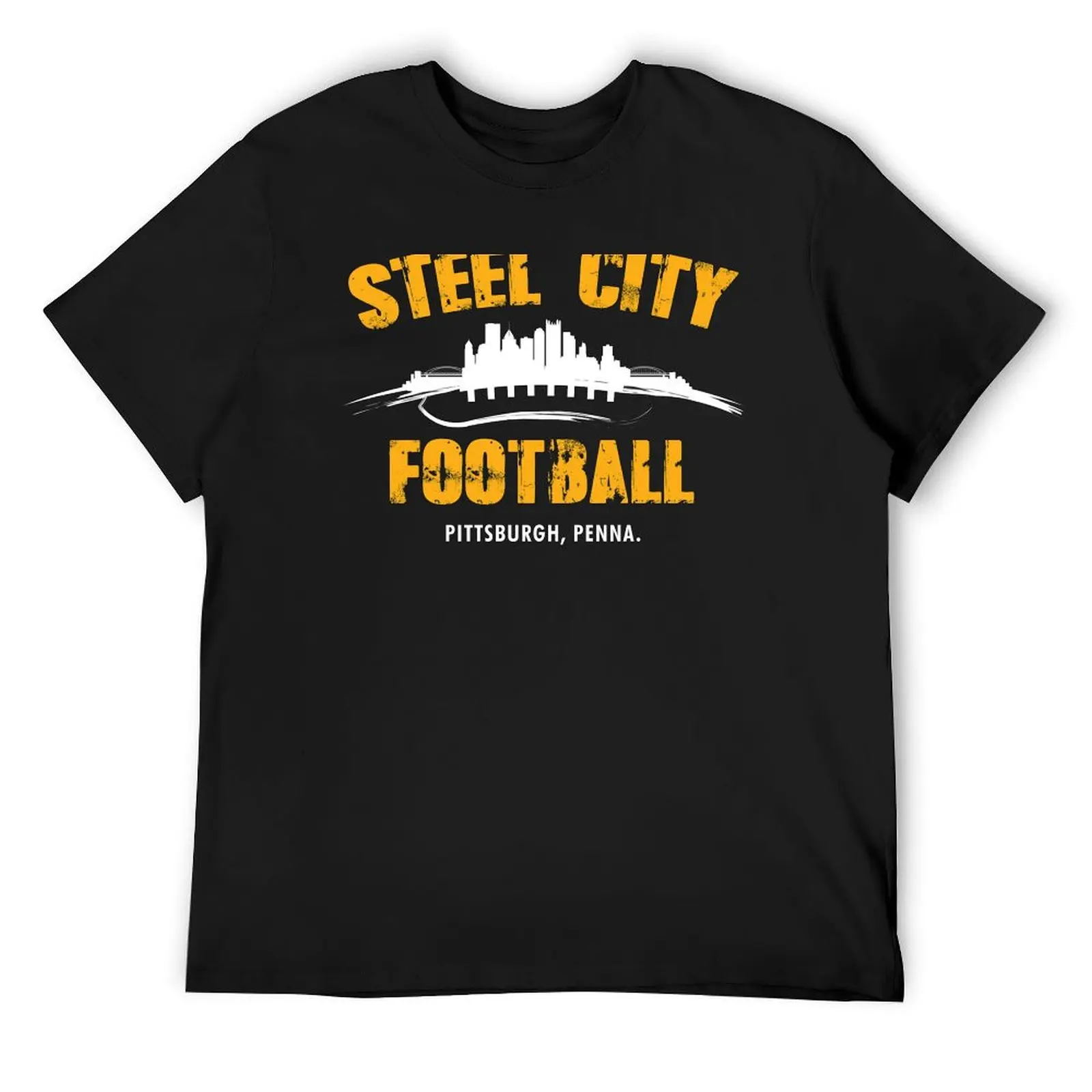 

STEEL CITY FOOTBALL T-Shirt topping T-shirts man clothes black t shirts for men