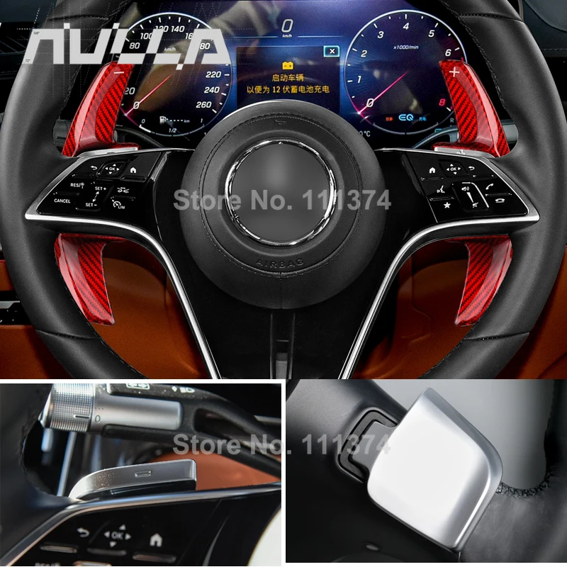 محولات مجداف من ألياف الكربون لسيارة Mercedes-Benz C/E/S-Class W206 S206 X206 W213 S213 C238 A238 W223 S400L GLS CLS GLE EQS