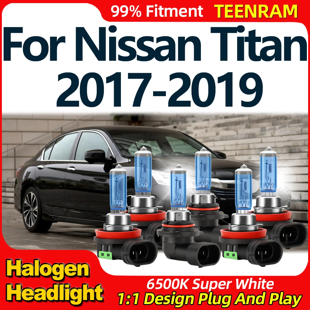 

Car Halogen Headlights Bulbs 300W Auto Headlamps 12V Fog Lights 6500K White Plug And Play For Nissan Titan 2017 2018 2019