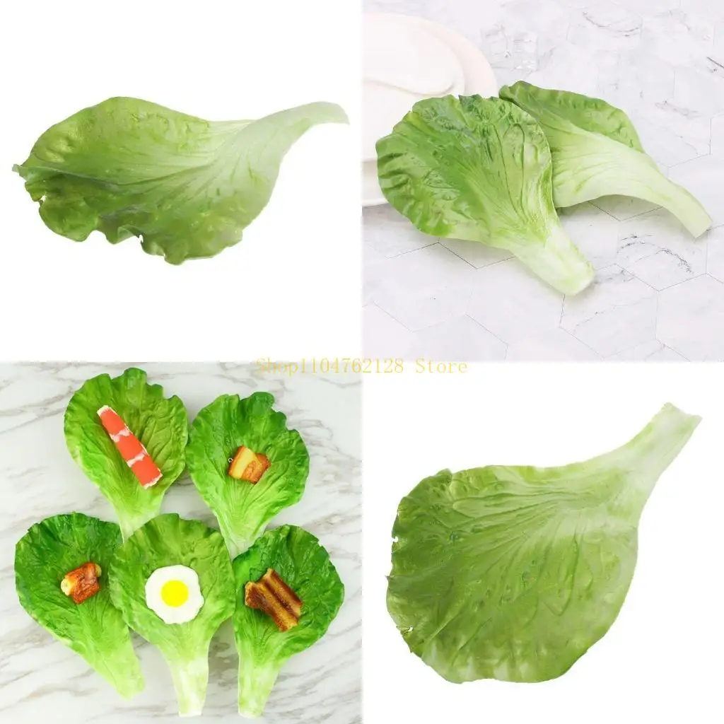 Artificial Lettuce Leaves Simulation Fake Vegetable Ornament for Home Bedroom Collection Decor Supplies best sale