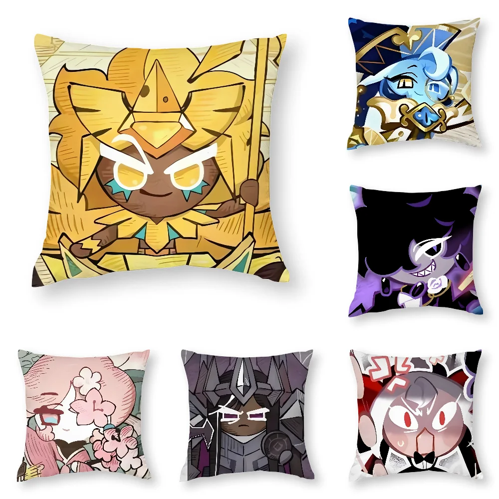 Game C-Cookie Run Kingdom Pillow Case 3D Print Polyester Fiber 40*40 cm Home Sofa Throw Pillow Cover Decoration Festival Gift