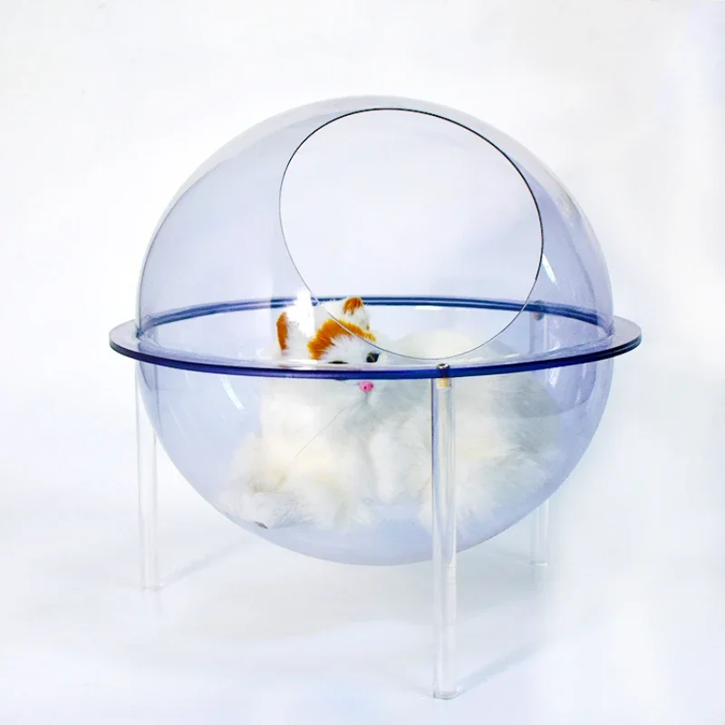 

Space Capsule Spherical Transparent Villa Cat Climbing Frame Four Seasons Universal Pet Supplies with Mattress Cat and Dog