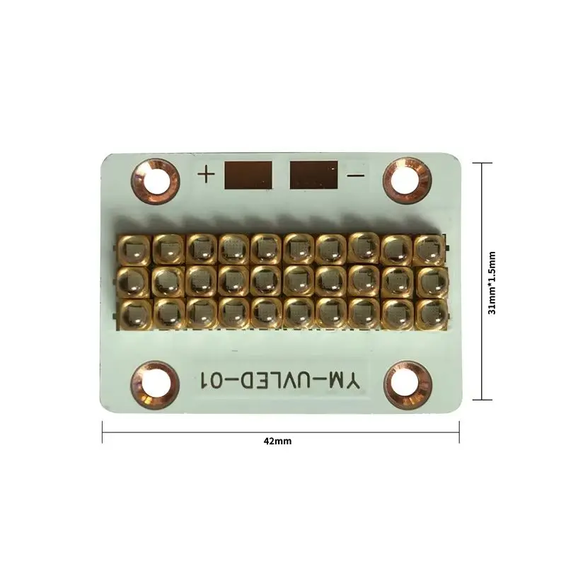 3535 LED UV Lamp Nail Curing Module 90 Watts High-Power Violet  365-370nm 380-385nm 395-400nm 400-405nm 31*42*1.5mm Board