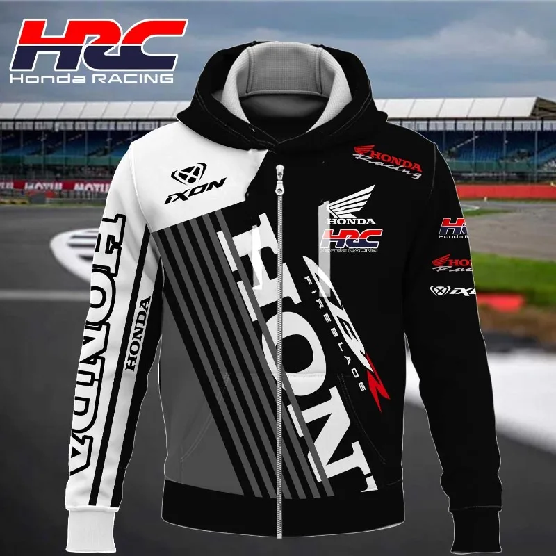 هوندا HRC أحدث دراجة نارية سباق سستة هوديي الرجال والنساء الرياضة الترفيه موضة الاتجاه الكبار