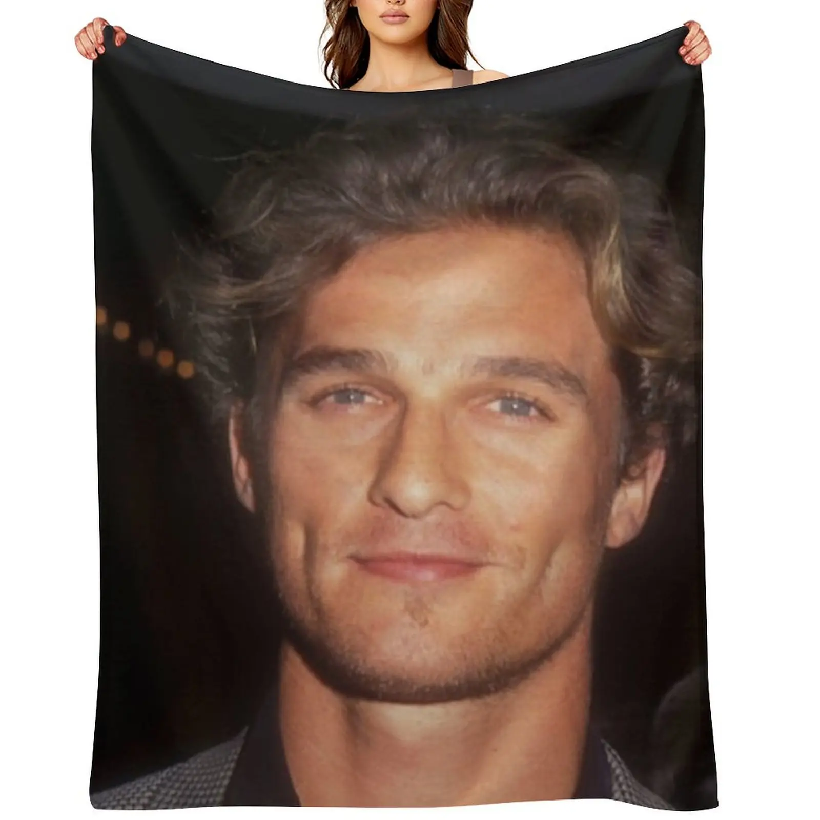 Matthew Mcconaughey Throw Blanket Vintage heavy to sleep Loose decorative Blankets