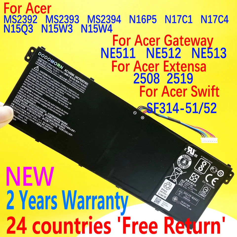 For Acer MS2392 MS2393 MS2394 N16P5 N17C1 N17C4 N15Q3 N15W4