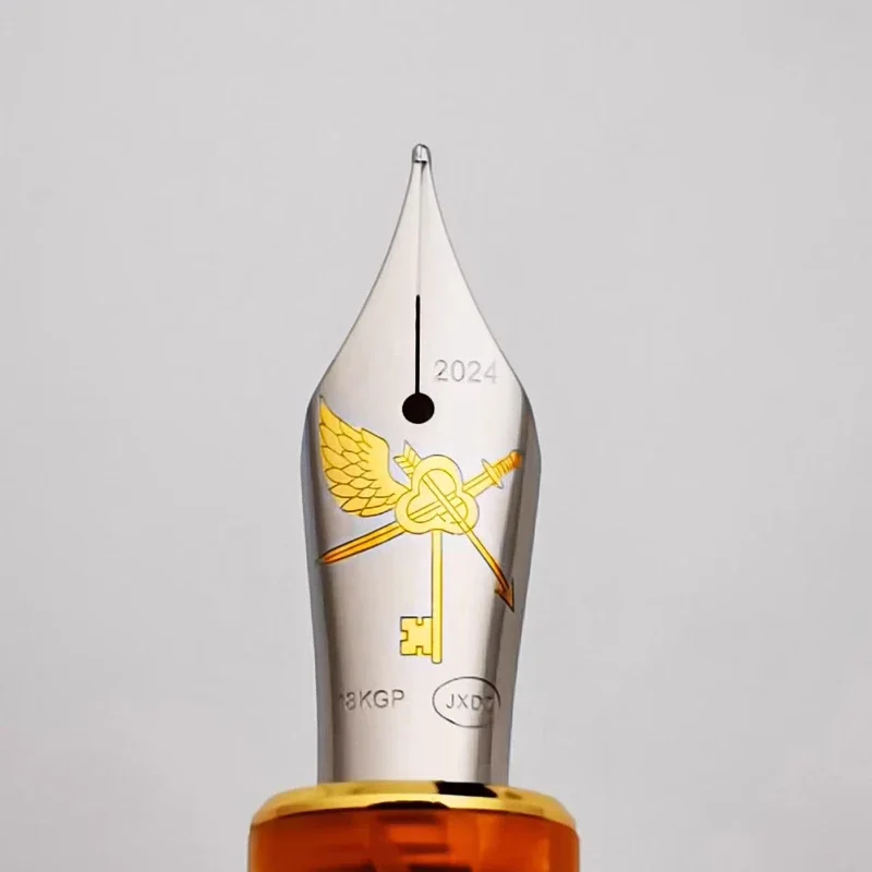 

Hand Polished Fountain Pen Tip Bock 6 F 0.5MM Nib Long Knife Research Adult Student Calligraphy Practice Pen Refill Office Write
