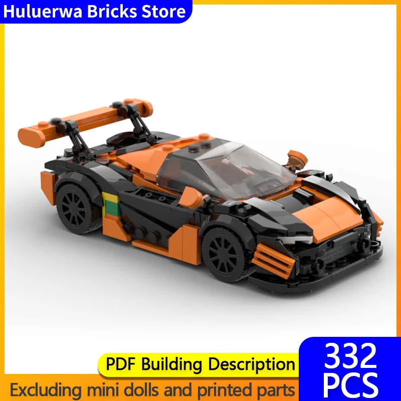 

Модель скоростного гоночного автомобиля MOC, строительные кирпичи 720S GT3 LM, модульная технология Hypercar, детские праздничные подарки, сборка игрушек, костюм