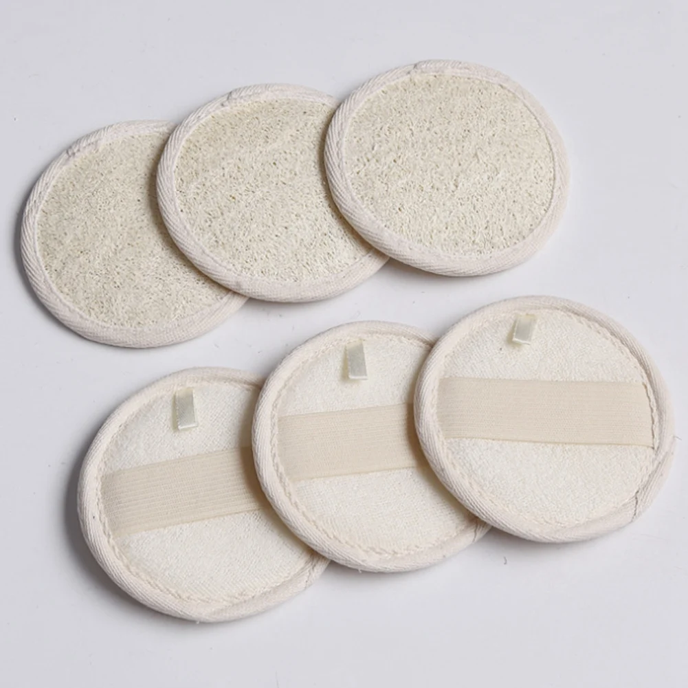 18Pcs Exfoliating Loofah Pad Mini Round Bath Loofah Sponge Pad Exfoliating Scrub Natural Rubber Brush Unisex