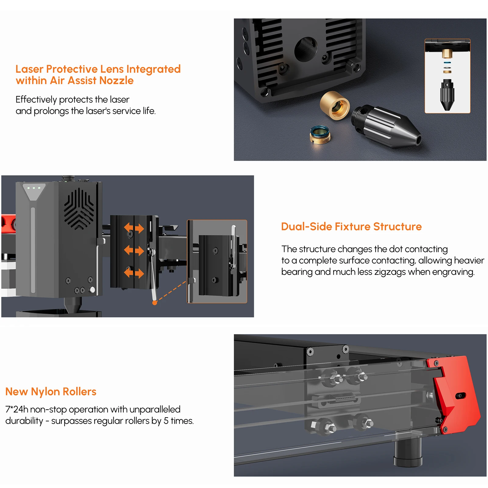 Algolaser-Delta 22W Laser Gravador com Auto Air Assist Bomba, 500 + Cor Gravura, velocidade rápida, 3.5 "IPS tela suporte APP