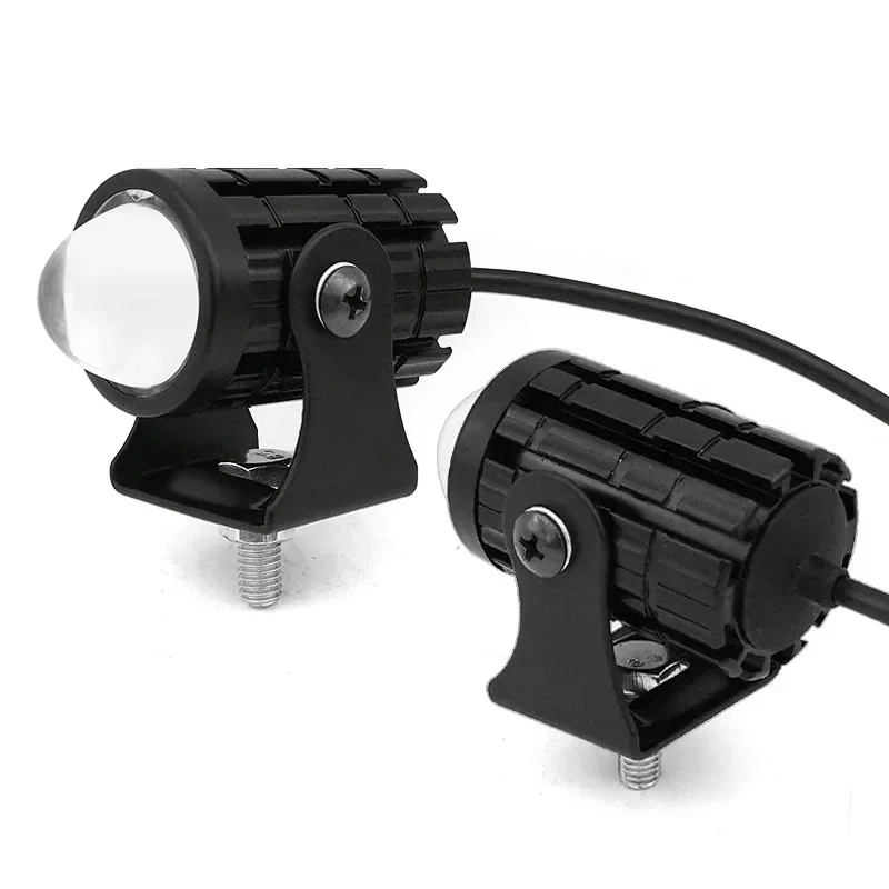 

Motorcycle spotlights headlights LED two-color small steel cannon, far and near integrated waterproof super bright 12-80V