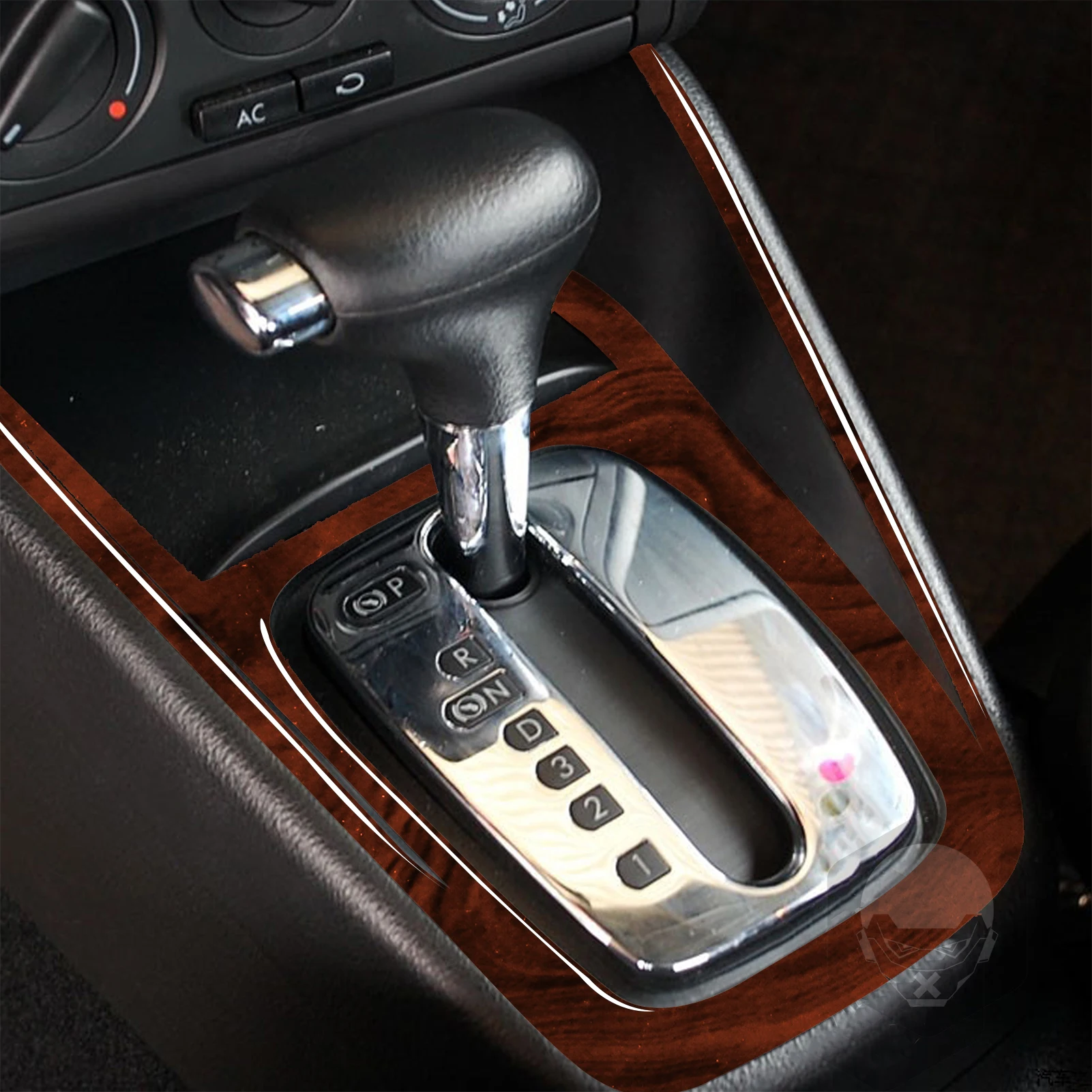 For VW Golf 4 Mk4 1999-2004 Accessories 6Pcs Wood Grain Plastic Car Interior Gear Shift Panel Cover Trim Sticker