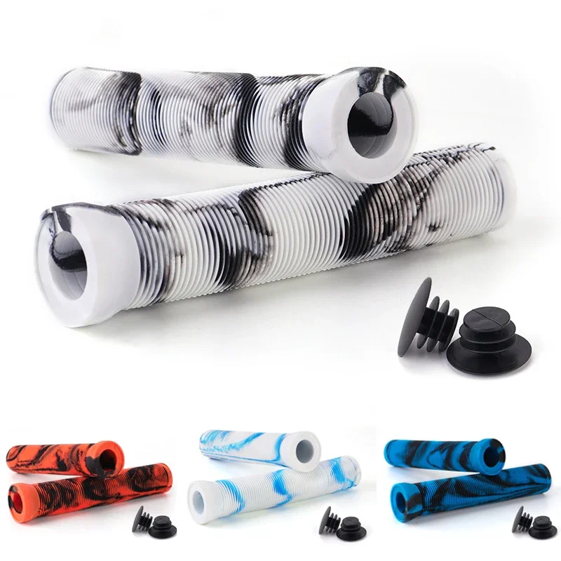 Road Mountain Bike Lengthened Handlebar Grips Soft Rubber Long Grips for Scooter BMX Bike Anti-slip Ultralight Bike Grips