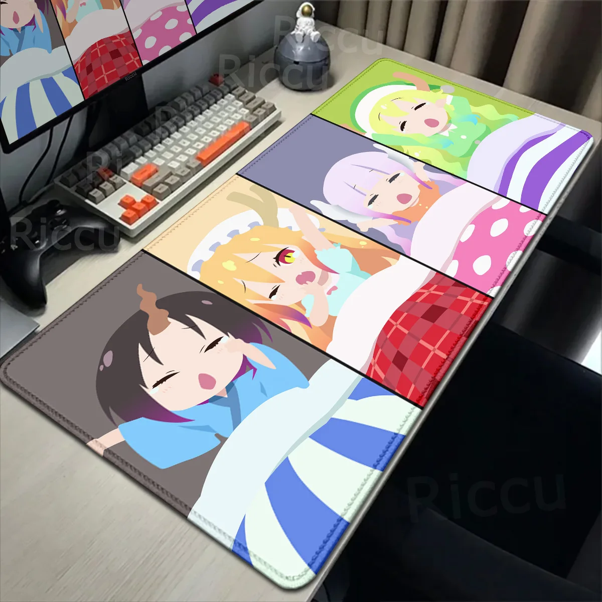 Miss Kobayashi Dragon Maid MousePad Large Computer Gaming HD Printing Accessories player Office Mat Carpet Anti-slip Laptop Soft