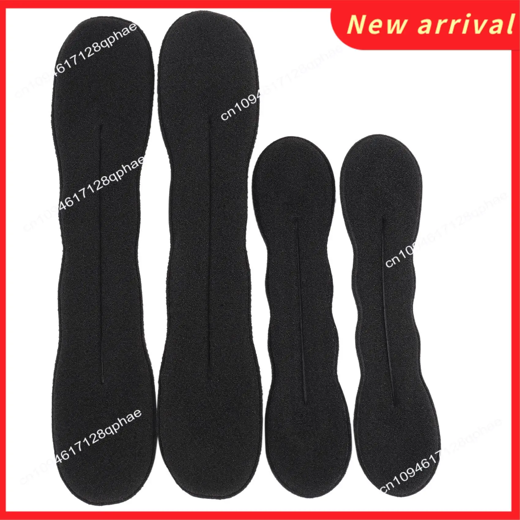 صانع الكعك السحري N89R (2 صغير، 2 كبير) إسفنجة إسفنجية لتشكيل الشعر (أسود)