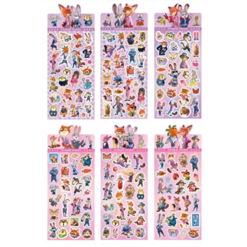 ملصق جوكا شفاف مقطوع بالليزر لمدينة الحيوانات المشهورة، ملصق كرتوني إبداعي، مواد ديكور، صورة لاصقة #2