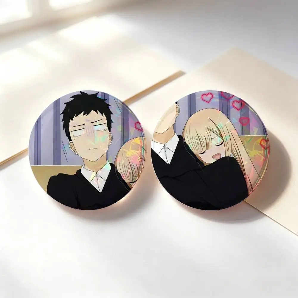 My Dress-Up Darling Anime Badges 25 32 44 58 75 Mm Round Cosplay Pin Bag Decor Fans Collect Friends Gifts Brooch Souvenir
