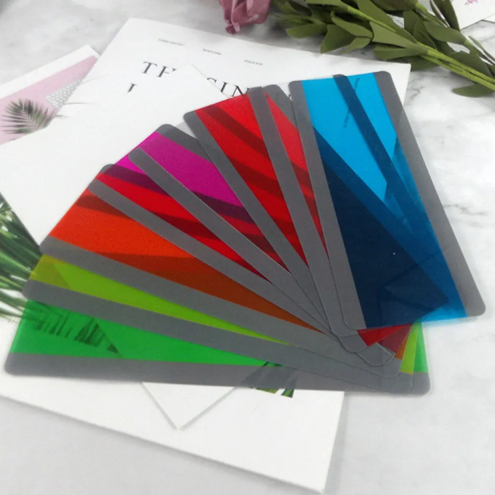 

12Pcs Premium PVC Bookmarks Transparent Elegant Design Long Term Use Creative Book Decor Gift Idea for Teachers Students Wedding