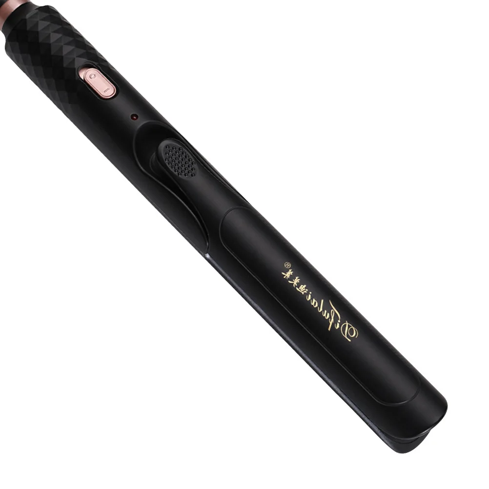 

Hair Curler Straightener Dual Function Electric Iron 360 Degree Rotatable Cord for Professional Home Use Black Us Plug