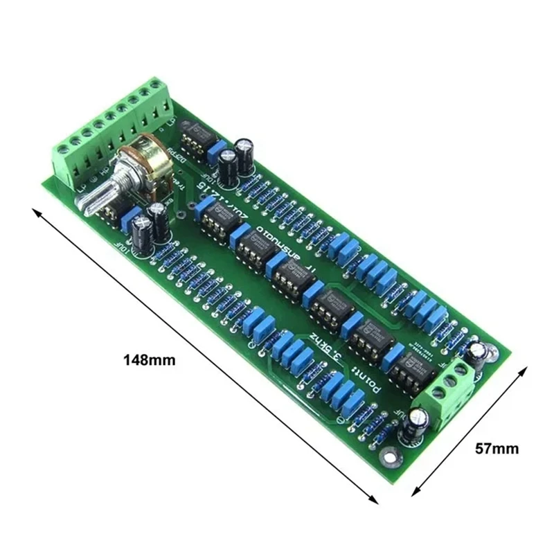 Dlhifi Bass Treble 2Way Crossover Audio Board NE5532P Frequency Divider Crossover Filters For Audio Amplifier System