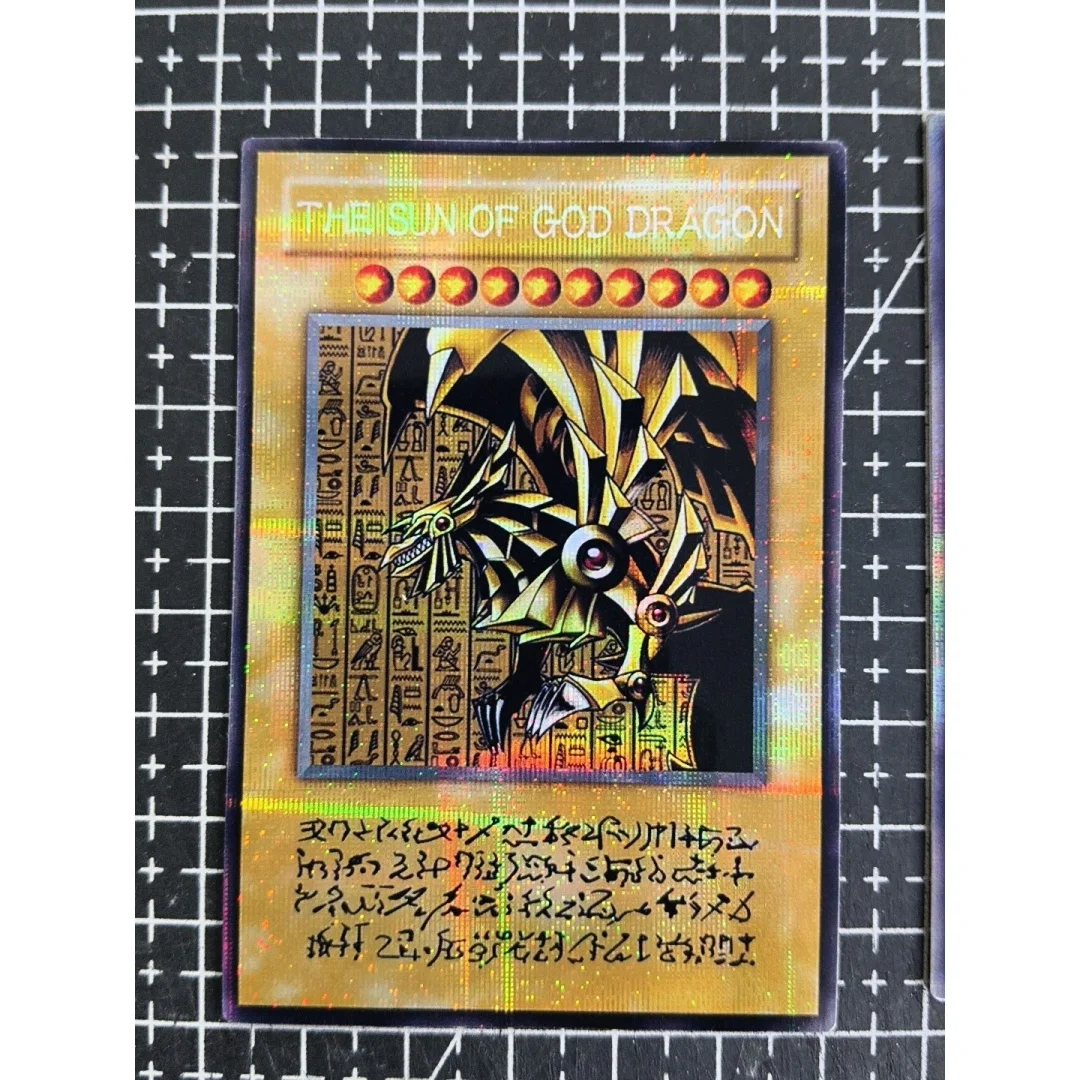 Diy Yu-Gi-Oh！old Version Egyptian God Pser Flashcard Slifer The Sky Dragon The Winged Dragon of Ra  Game Collectible Card Toys