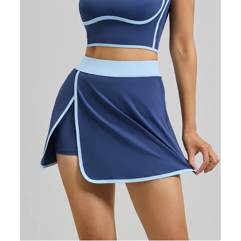 PofyBofy Running Skirt Golf Skorts Tummy Control High Waist Sports Skirt with Pocket with Short Quick Dry Breathable Tennis