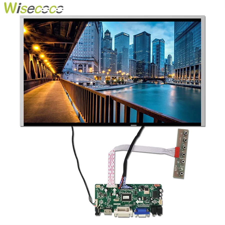 

Wisecoco 17.3 Inch 1920x1080 Full HD Tft LCD Screen LVDS VGA Audio Driver Board For Laptop Industrial Project DIY