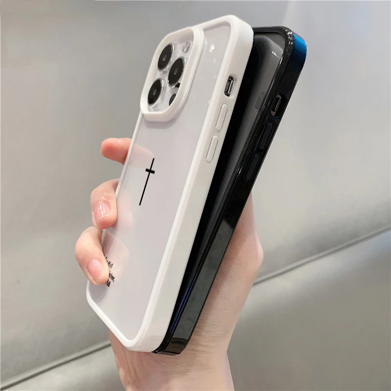 Trendy Cross and Bible Verse Transparent Phone Case for Xiaomi Poco X7 F7 X6 X5 Pro M6 Pro 4G Shockproof Protective Cover Funda view 5