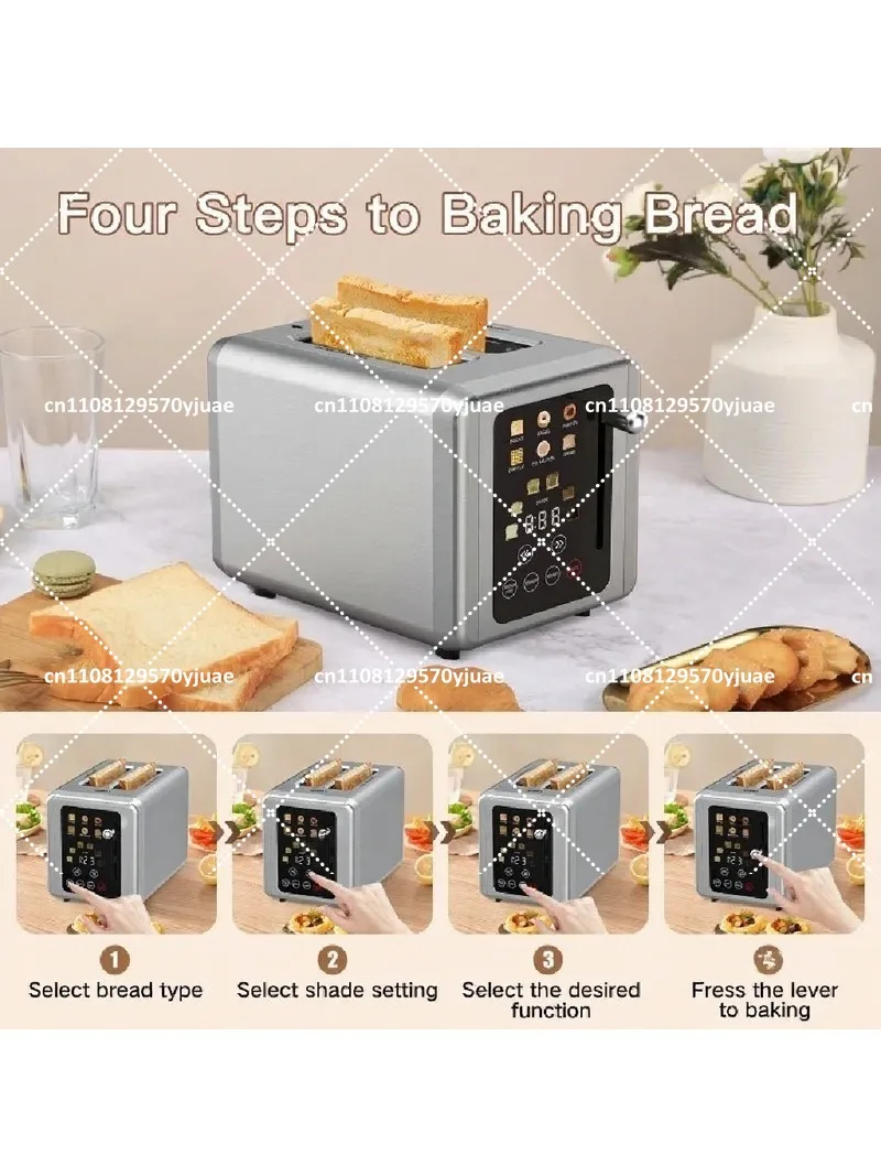 2 Slice Mini Toaster Oven for Breakfast, Compact Electric Toaster for Home Kitchen Countertop Use