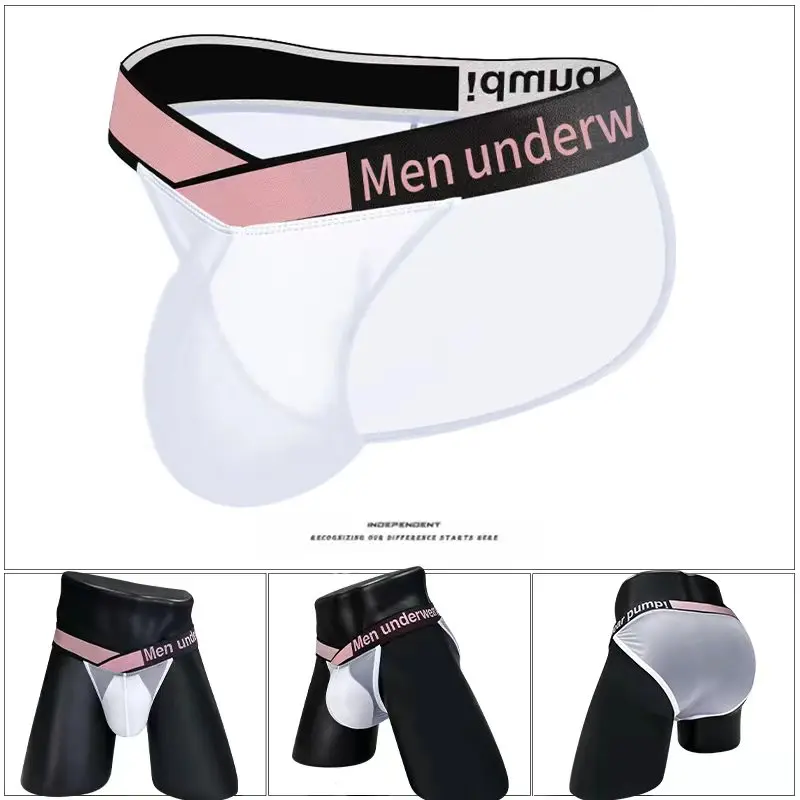 Pantaloni corti da uomo comodi slip da uomo U Pouch Coquettish ultrasottile traspirante vita bassa biancheria intima erotica da uomo