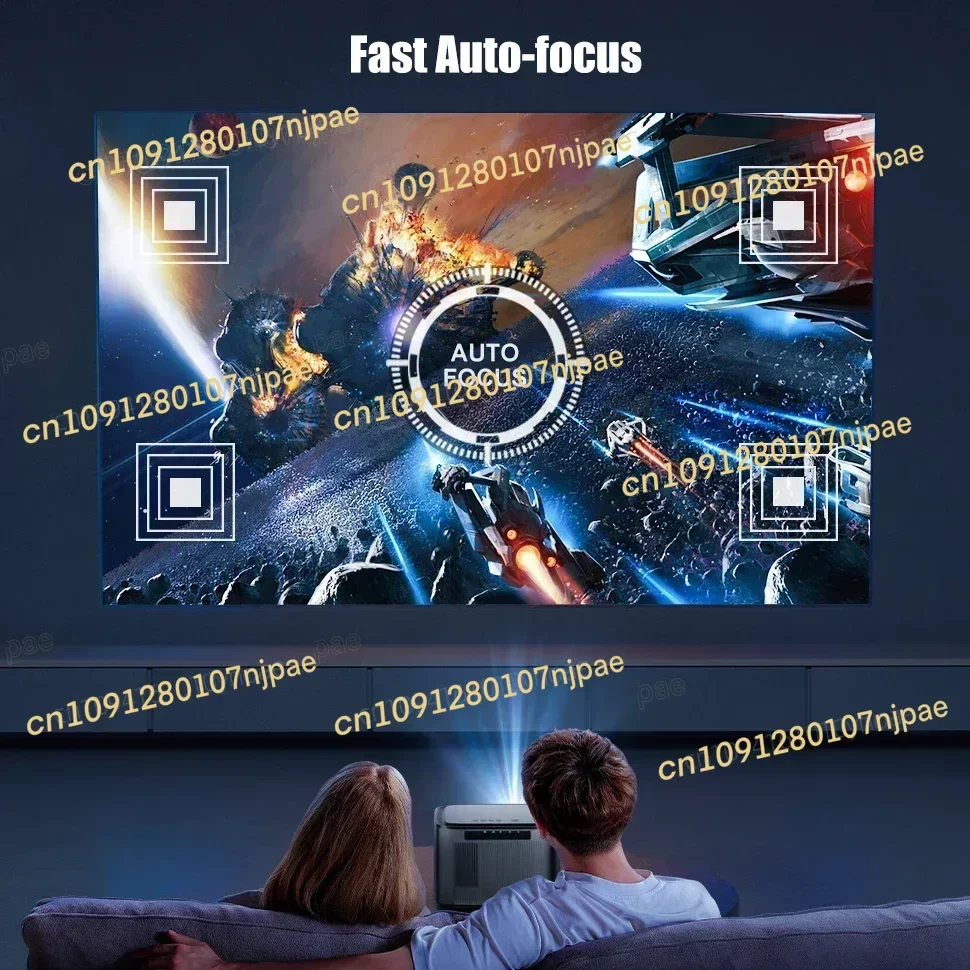 متوفر X25 جهاز عرض فيديو محمول عالي الدقة 1080 بكسل بتركيز تلقائي واي فاي شاشة LCD ذكية LED مسرح منزلي مع تركيز تلقائي