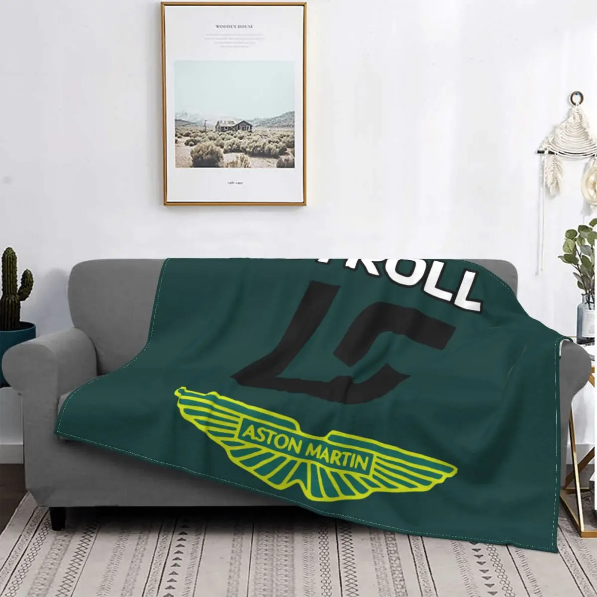 Lance Stroll Aston Martin Blanket Formula One Racing Fleece Flannel All Season Cute Super Warm Throw Blankets For Plush Thin