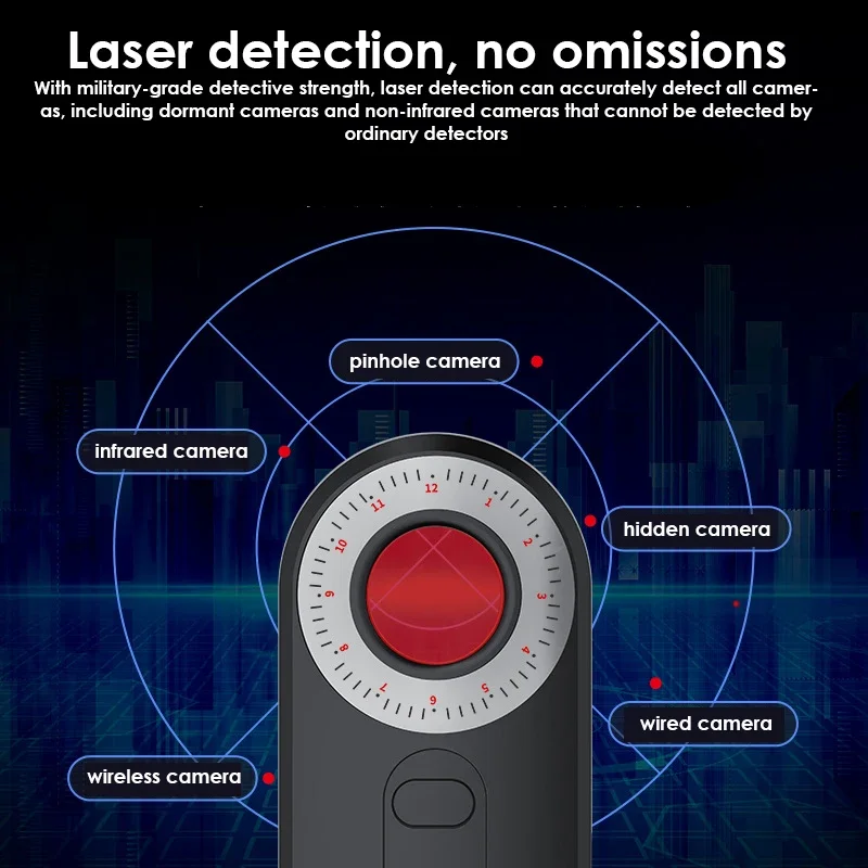 Imagem -03 - Detector Infravermelho sem Fio Anti-candid Câmera Escondida Localizador Anti-espião Sinal Sensor Mini Scanner a Laser Detecção de Rastreamento Ak400