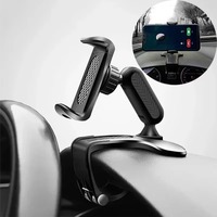 ABS Mobile Phone Sun Visor Holder Dashboard Car 360 Degree Rotation Phone Holder Auto Rear View Mirror Phone Support Accessories
