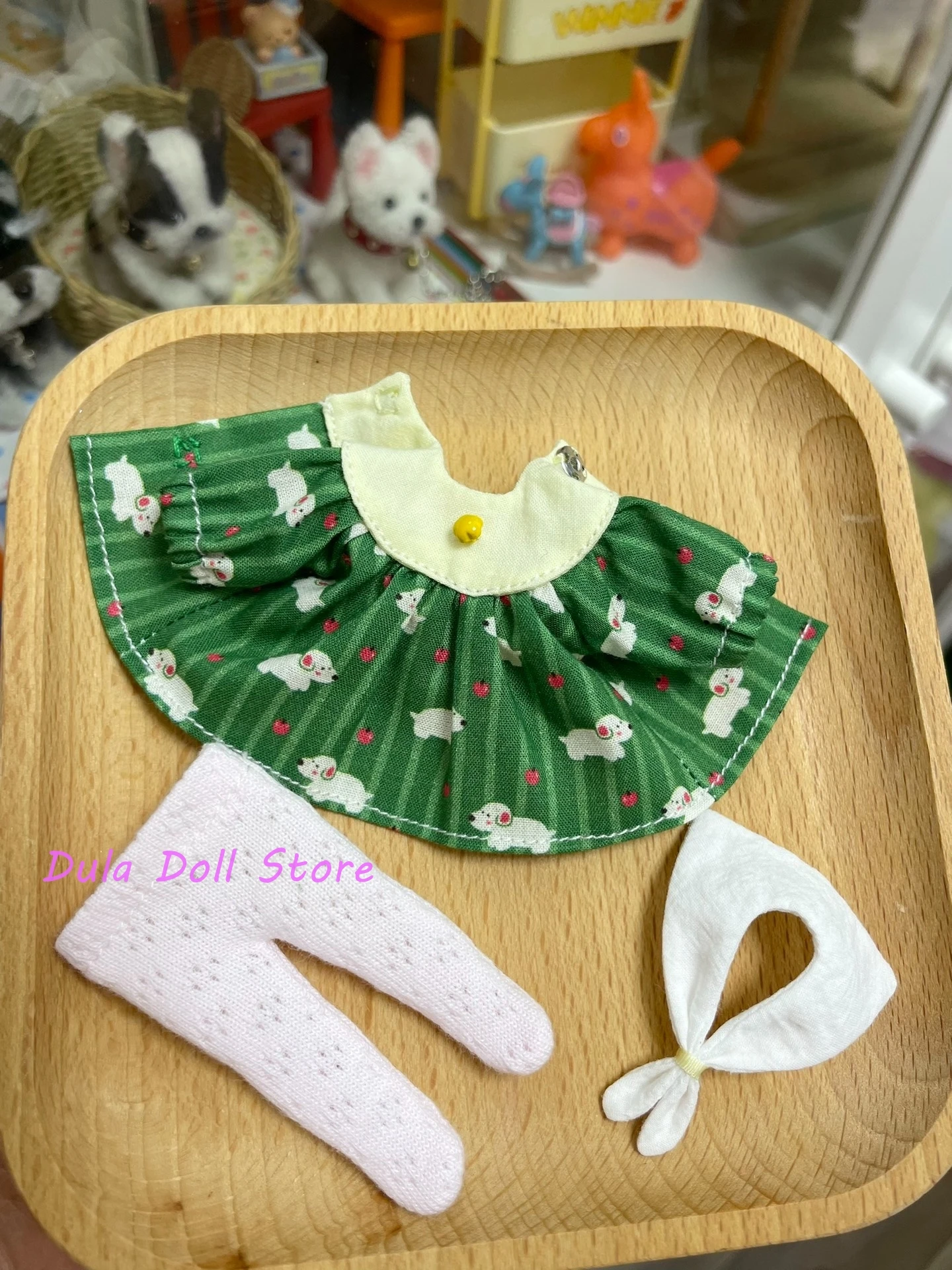 Dula Puppenkleidung Kleid Rock und Sockenkragen Ob11 gsc Puppenzubehör
