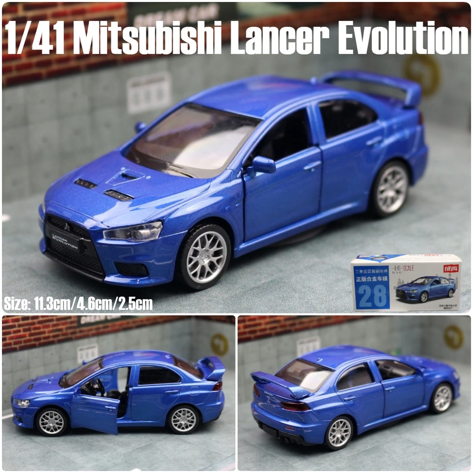 1/41 Mitsubishi Lancer Evolution EVO X Toy Car Model For Children