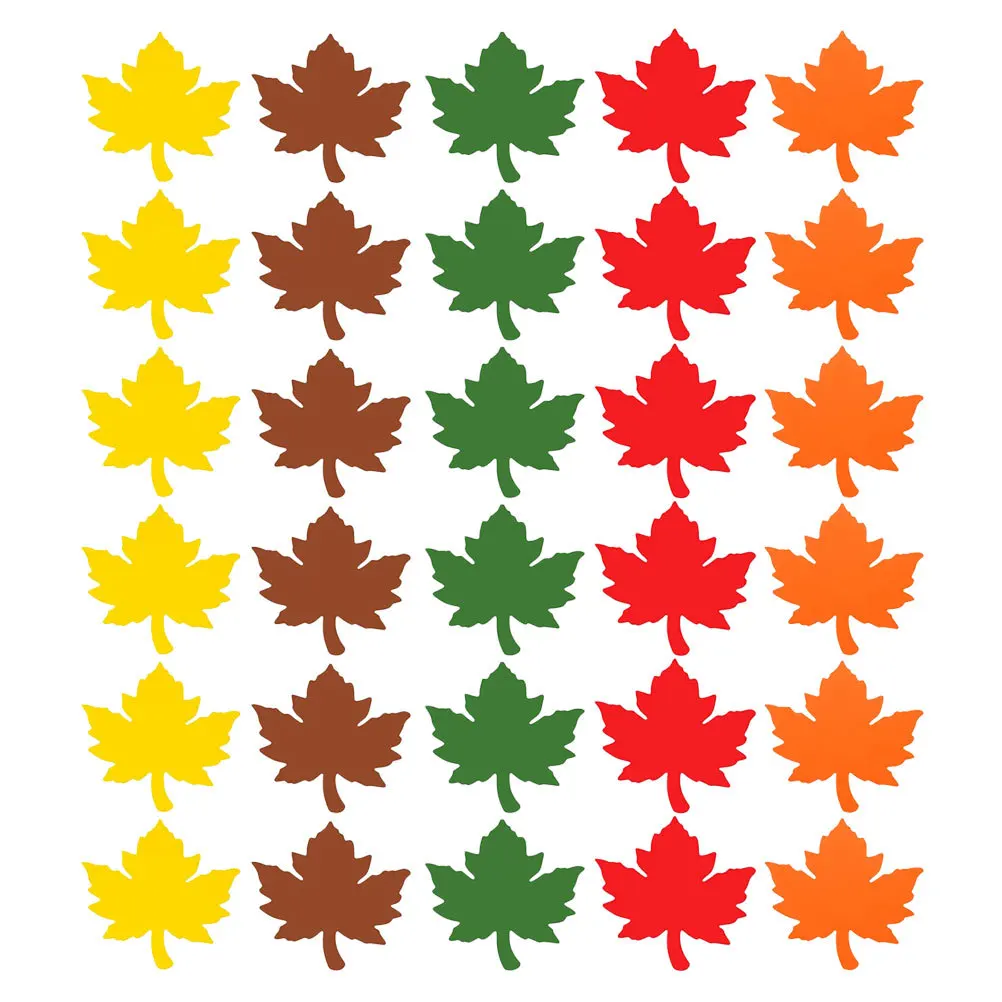 60Pcs Maple Leaves Paper Cutouts Thick Cardstock Fall Leaves Decor for Thanksgiving Classroom Bulletin Board Wall Display