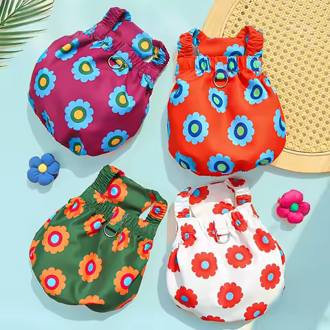 Cute Print Dog Sleeveless Vest Summer Pet Clothes Fabric Costume for Small Dogs Chihuahua Yorkshire Puppy T Shirt Wholesale